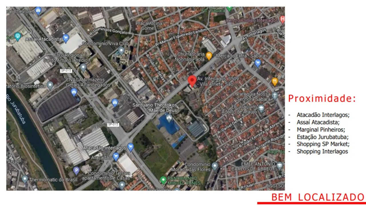 Imagem Ponto comercial de 1.809m² à venda/locação em Av. Interlagos, São Paulo-SP