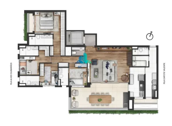 Imagem Apartamento de Alto Padrão com Espaços Amplos e Iluminação Natural