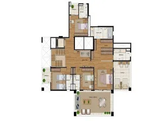 Imagem Apartamento de luxo no Condomínio Sophis Santana, São Paulo - 4 quartos, 4 suítes, 4 banheiros, 5 vagas de garagem, 260m² de área.