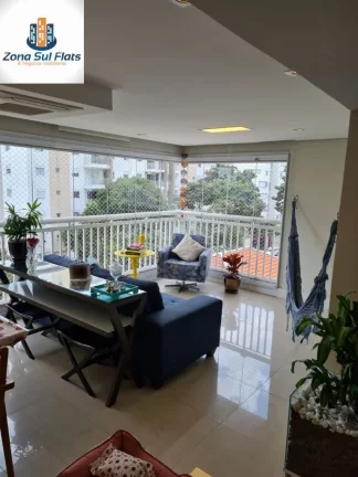 Imagem Apartamento à Venda Na Vila Gumercindo Com 3 Suítes e 3 Vagas - Varanda Gourmet