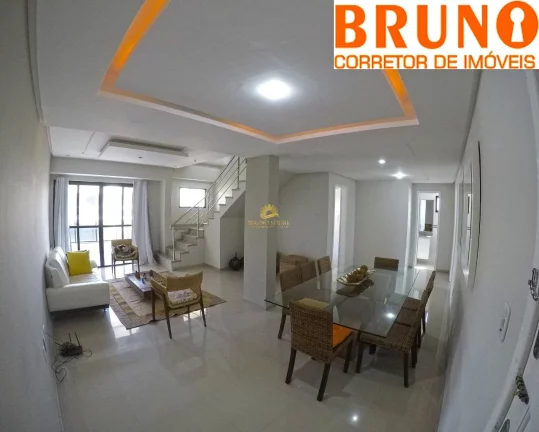 Imagem Maravilhosa cobertura duplex com prédio de frente para o mar com 4 suítes, dependência de emprega...