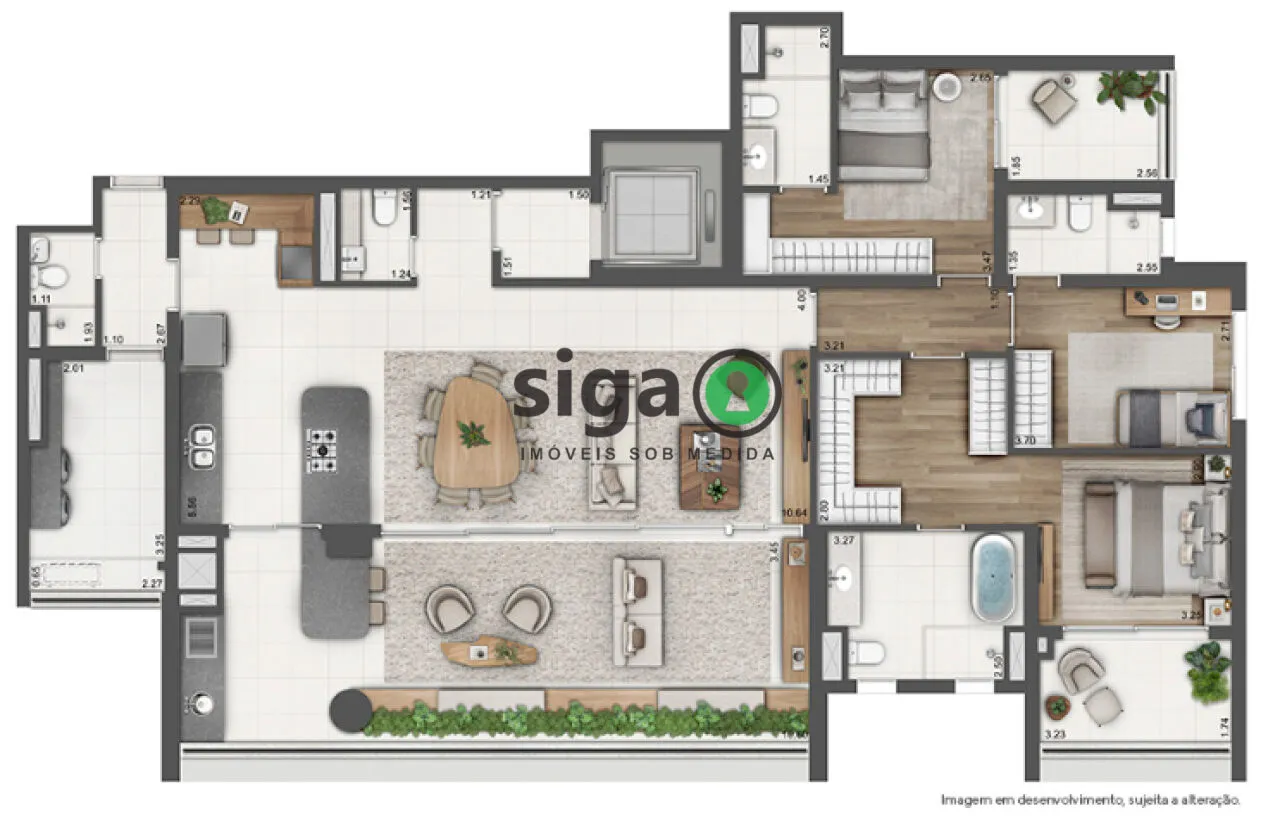 Imagem Arizona 1002 - Apartamento a venda 4 suítes no melhor do Brooklin