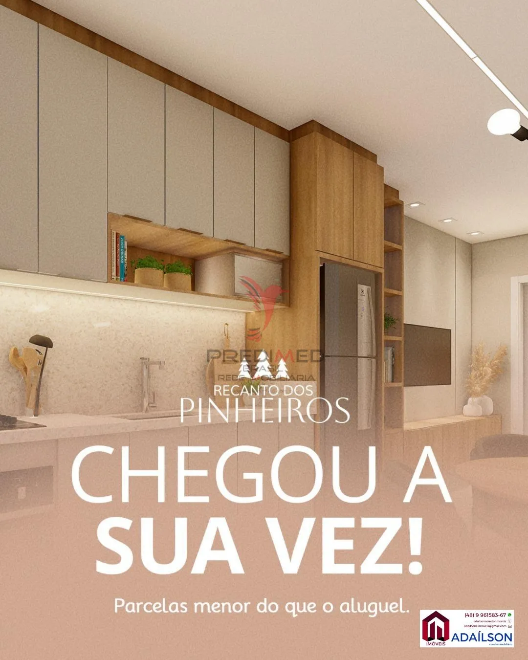 Imagem O Recanto dos Pinheiros 2 é um residencial com 50 apartamentos, de 1 e 2 Dormitórios