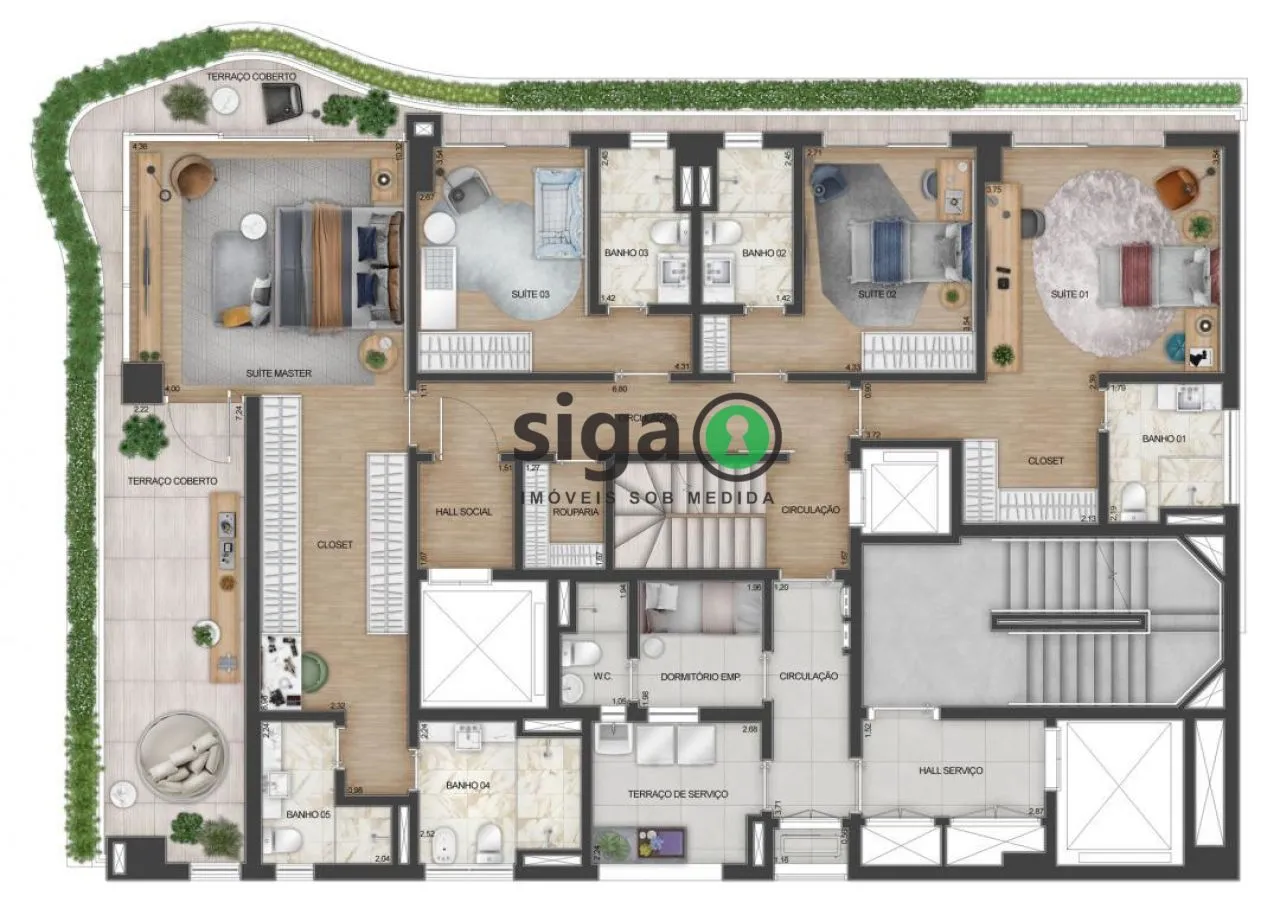 Imagem Cobertura Duplex Residencial em Jardim Paulista