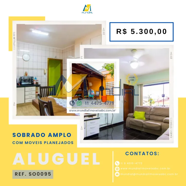 Imagem Lindo sobrado com 218 m² de área útil, em excelente localização.
