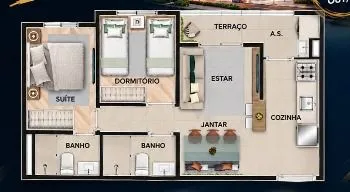 Imagem Apartamento com 2 dormitórios à venda, 46 m² por R$ 395.000,00 - Centro - Guarulhos/SP