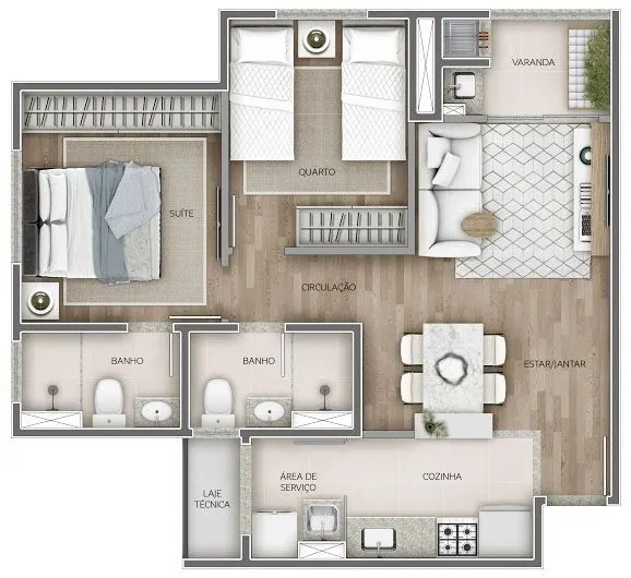 Imagem Apartamento Vila Andrade - 51M², 2 Dorms, 1 Suíte, 1 Vaga, Lazer Completo.