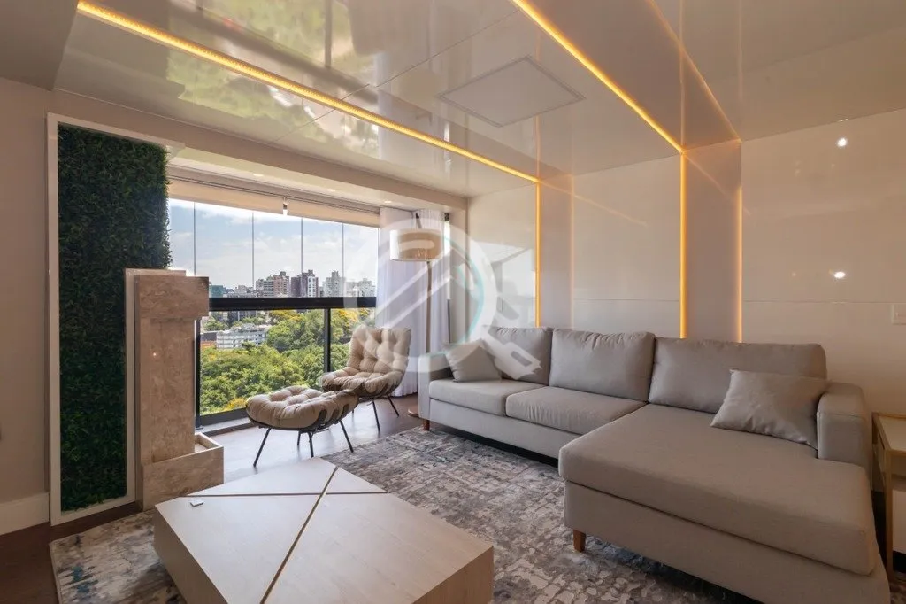 Imagem Apartamento mobiliado, 99 m² de area privativa, sacada integrada, finamente decorado com uma vista ...