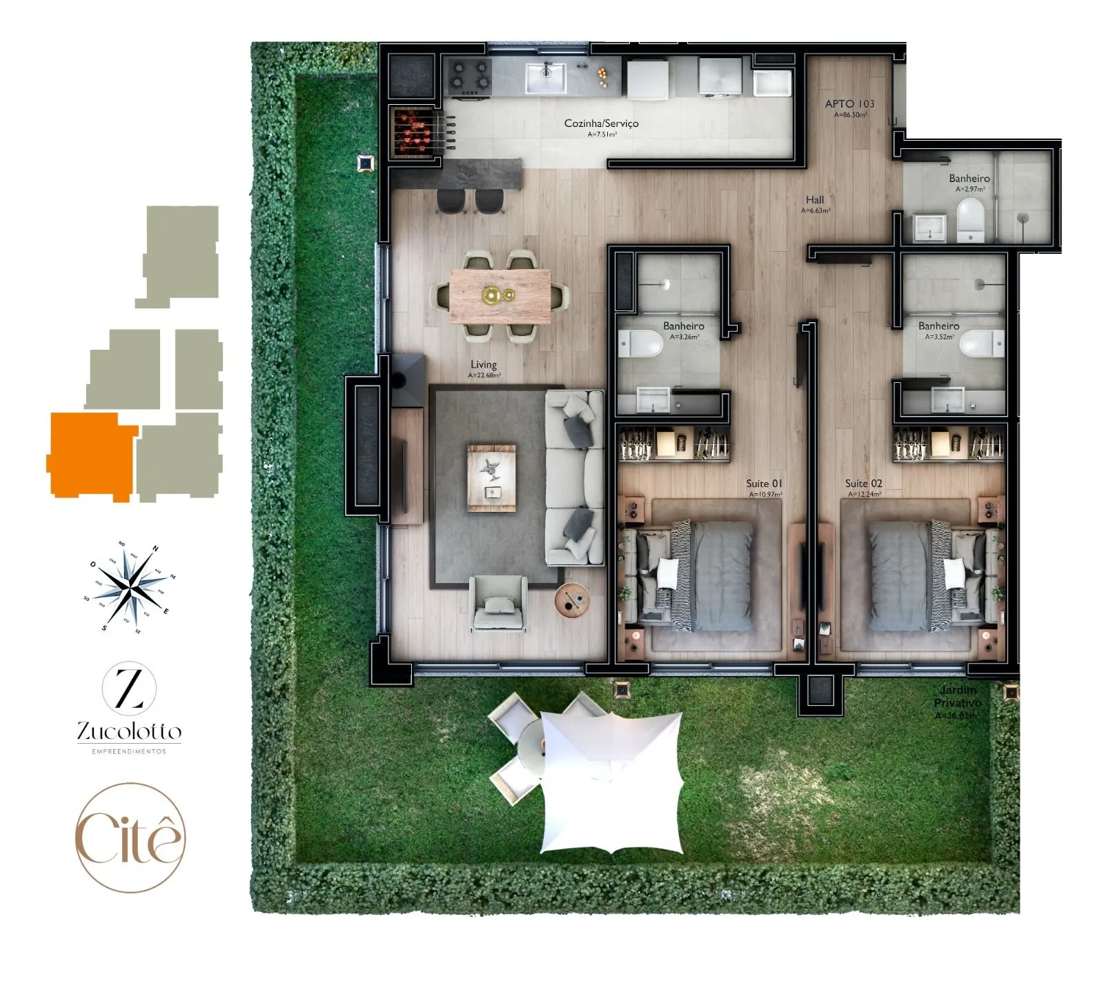 Imagem Duplex à venda em Gramado, Carniel, com 3 quartos, 174.67m2