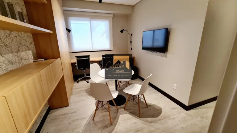 Imagem Studio no 11º andar com 50,35² privativos, porta com abertura digital! Amplo espaço para sala de ...