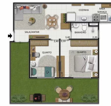 Imagem APARTAMENTO RESIDENCIAL em Rio de Janeiro - RJ, Santíssimo