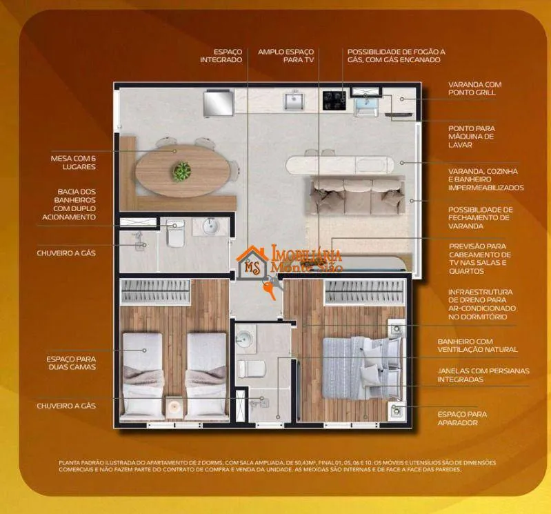 Imagem Apartamento Garden com 2 dormitórios à venda, 72 m² por R$ 566.178,86 - Picanco - Guarulhos/SP