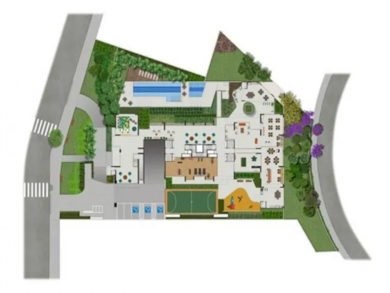 Imagem Apartamento para locação na Vila Apiaí, Santo André-SP: 2 quartos, 1 suíte, 2 banheiros, 2 vagas de garagem, 75m² - Condomínio Livepark