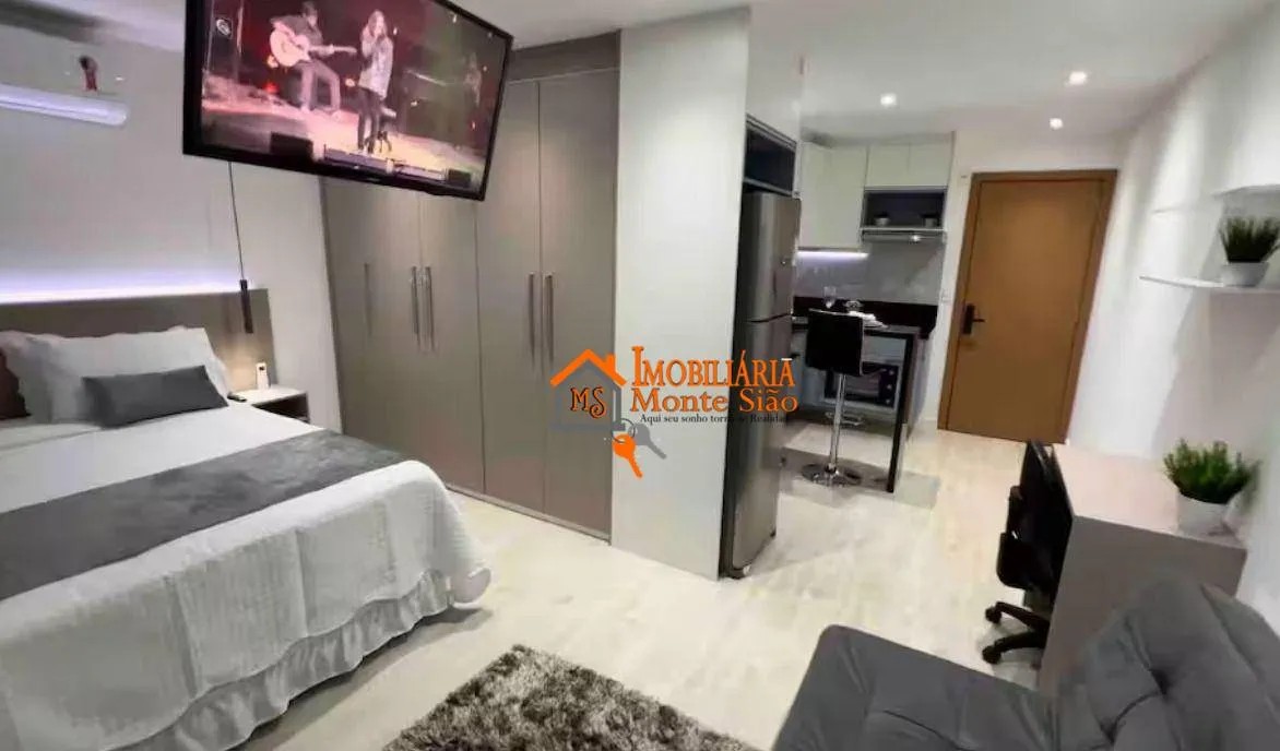Imagem Studio com 1 dormitório para alugar, 38 m² por R$ 5.225,00/mês - Centro - Guarulhos/SP