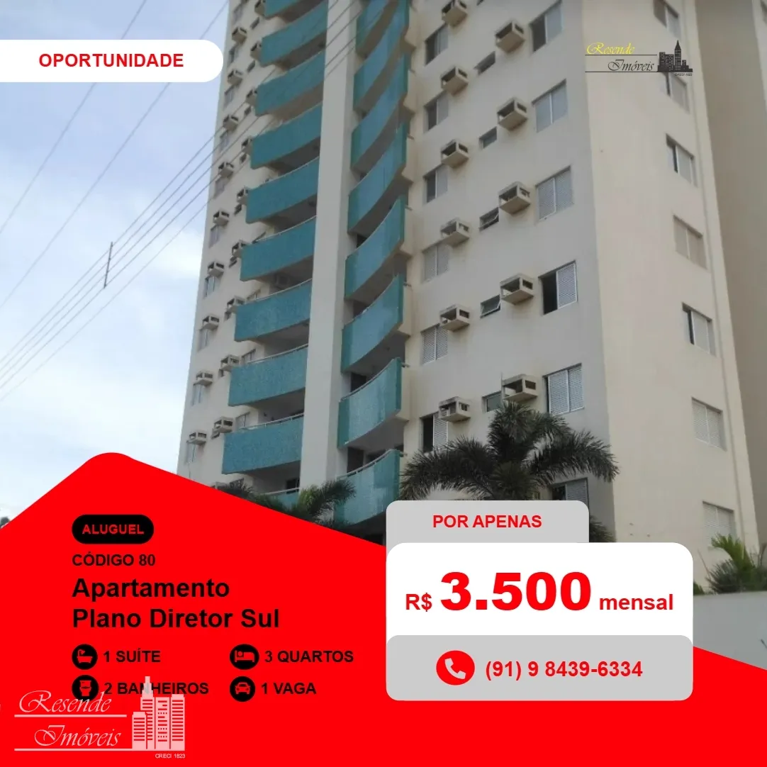 Imagem APARTAMENTO PARA LOCAÇÃO PLANO DIRETOR SUL