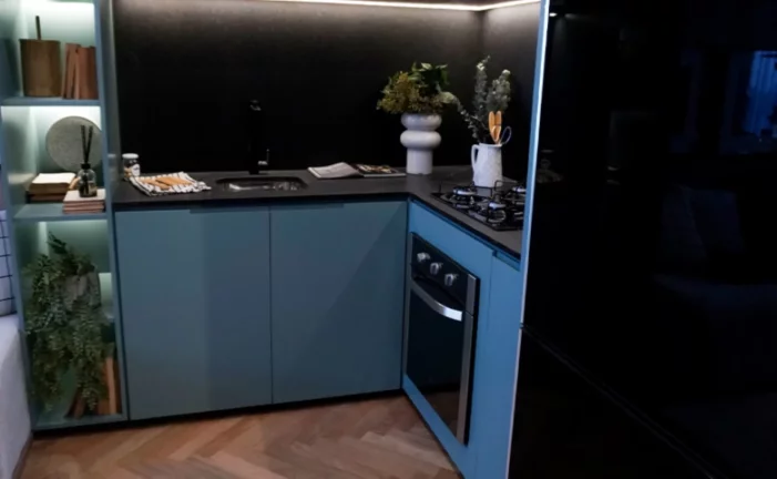 Imagem Apartamento à venda em Moema, São Paulo-SP: 1 quarto, 1 suite, 1 banheiro, 1 vaga de garagem - 41,00m² - Condomínio Kronos Moema By Kallas Arkhes.