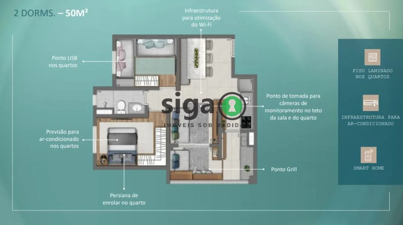 Imagem Apartamento 02 dormitórios para venda na Vila Andrade - São Paulo - SP