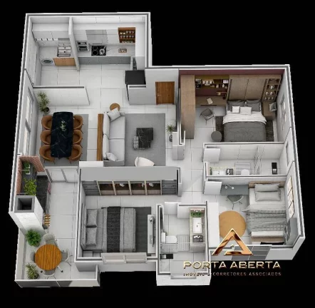 Imagem Apto 3 Quartos, sendo 1 Suite - Imbaubas - COD 681