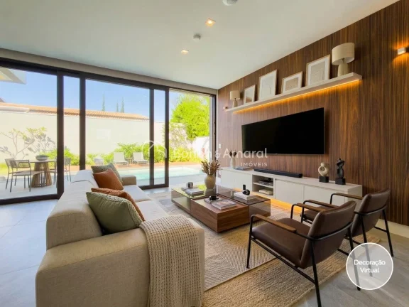 Imagem Casa de alto padrão à venda no Alphaville Campinas, com 4 suítes, ambientes amplos e excelente im...
