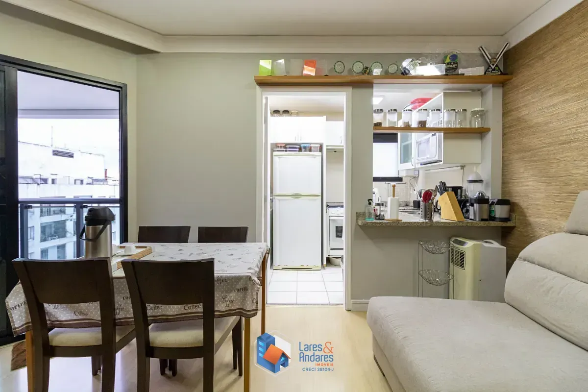 Imagem Flat para venda em Paraíso com 2 quartos, sendo 1 suíte, 59m²