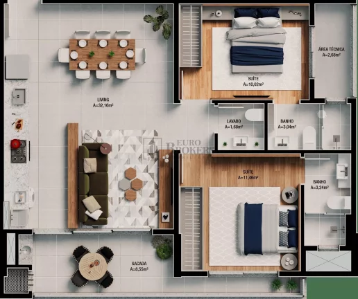 Imagem Apartamento em construção na Praia Brava - Itajaí