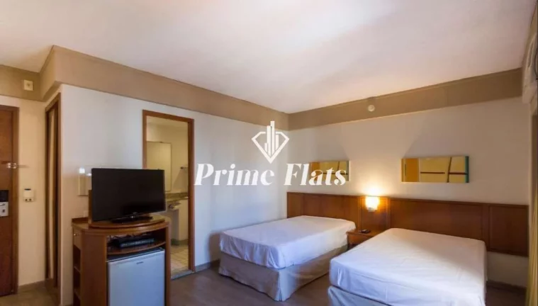 Foto do imóvel Flat disponível para venda no Live Lodge Flat Ibirapuera, com 26m², 1 dormitório e 1 vaga em Rua Borges Lagoa