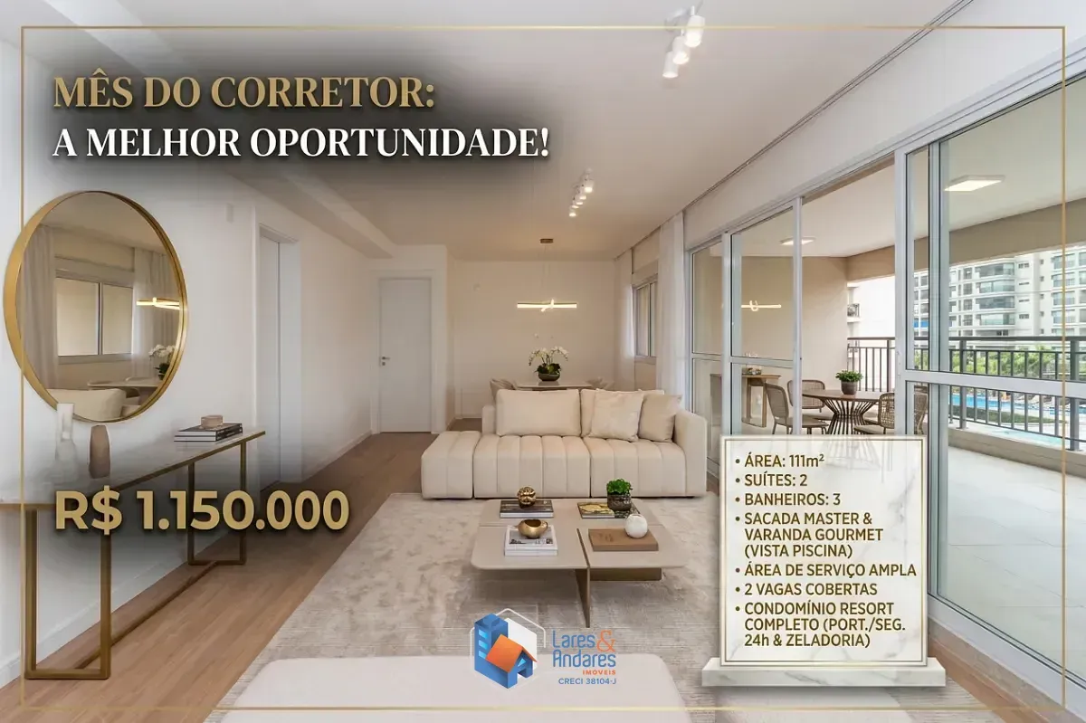 Imagem Apartamento para venda em Brás com 2 quartos, sendo 2 suítes, 111m²