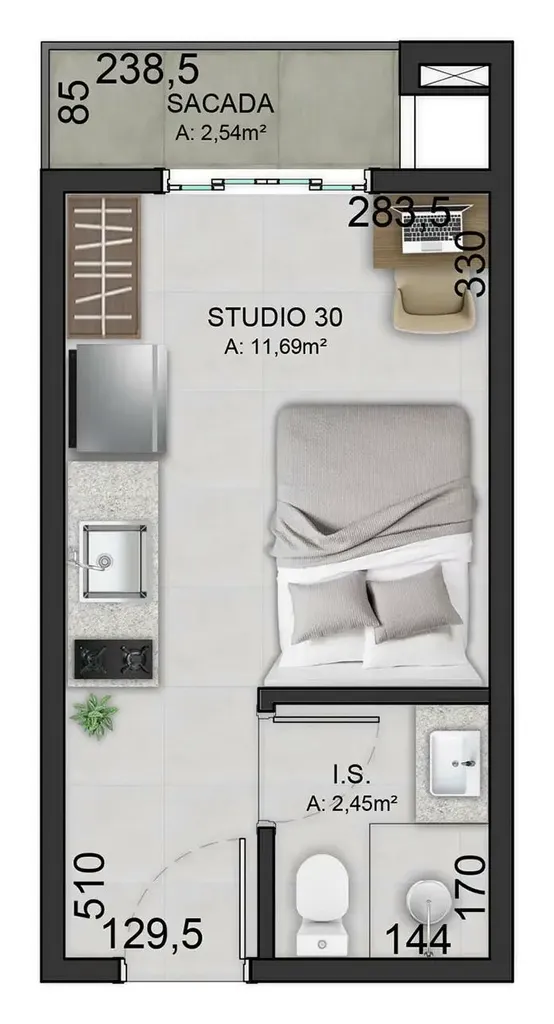 Imagem APARTAMENTO RESIDENCIAL em Curitiba - PR, Bacacheri