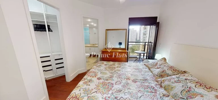 Imagem Flat disponível para locação no The Sutton House em Moema, com 120m², 3 dormitórios e 2 vagas