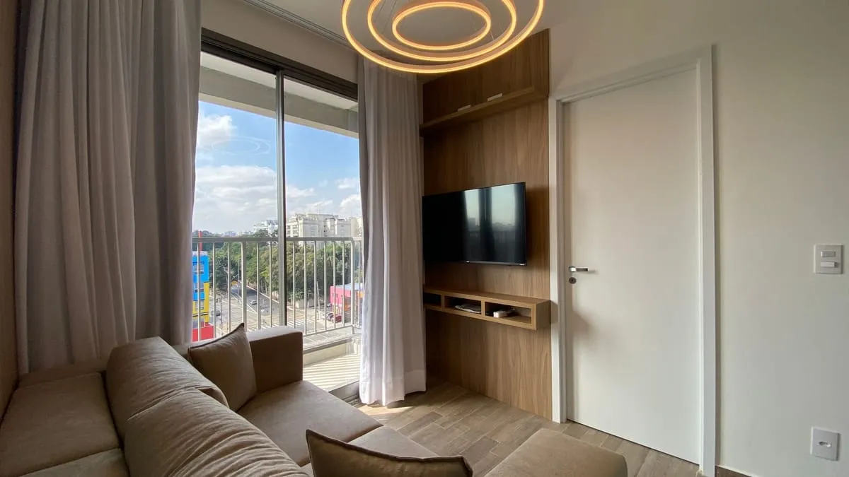 Imagem Apartamento com 1 Quarto para alugar, 37m² - Santo Amaro