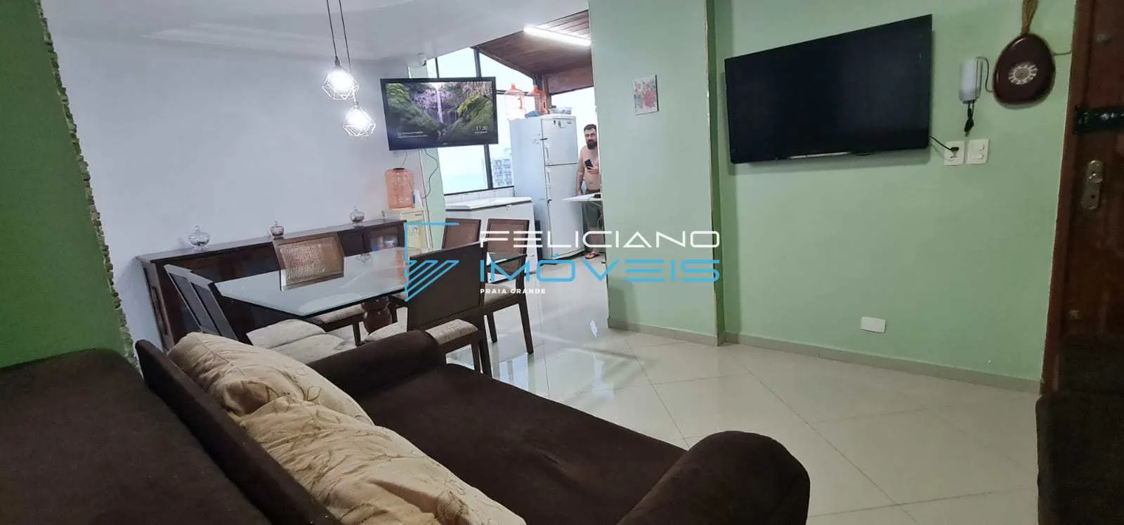 Imagem Apartamento com 3 dorms, Ocian, Praia Grande - R$ 700 mil, Cod: 1574