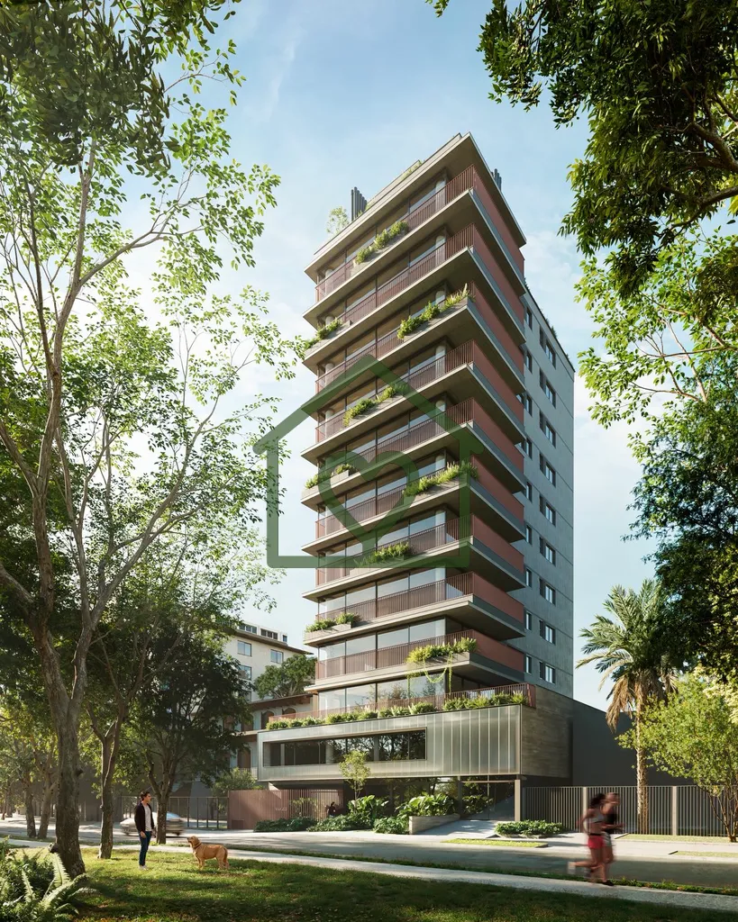 Foto do imóvel Edifício de alto padrão com um apartamento por andar situado em frente a uma praça. Preço e disp...
