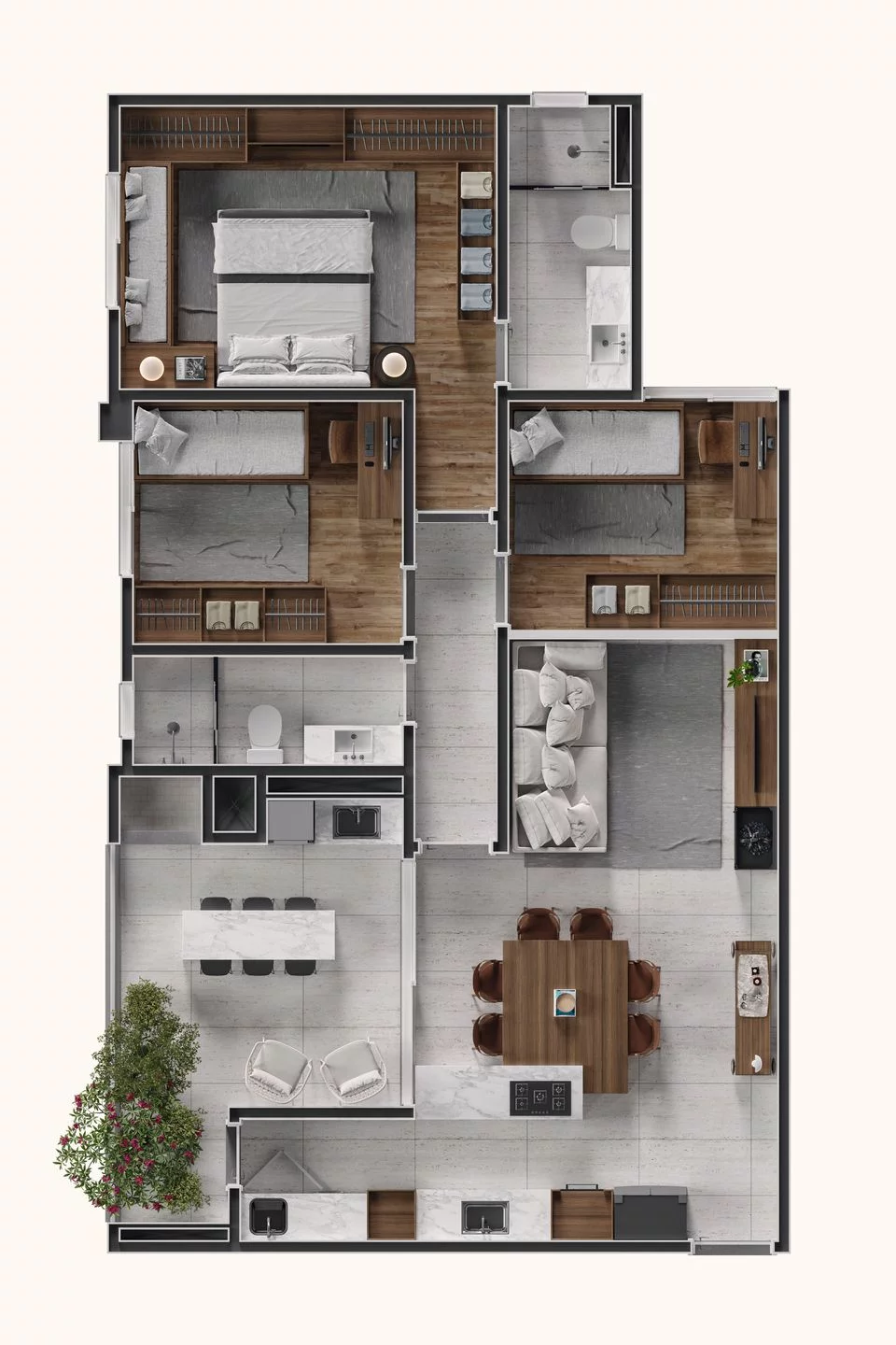 Imagem Apartamento 3 quartos sendo 1 suíte para venda no bairro Panazzolo em Caxias do Sul