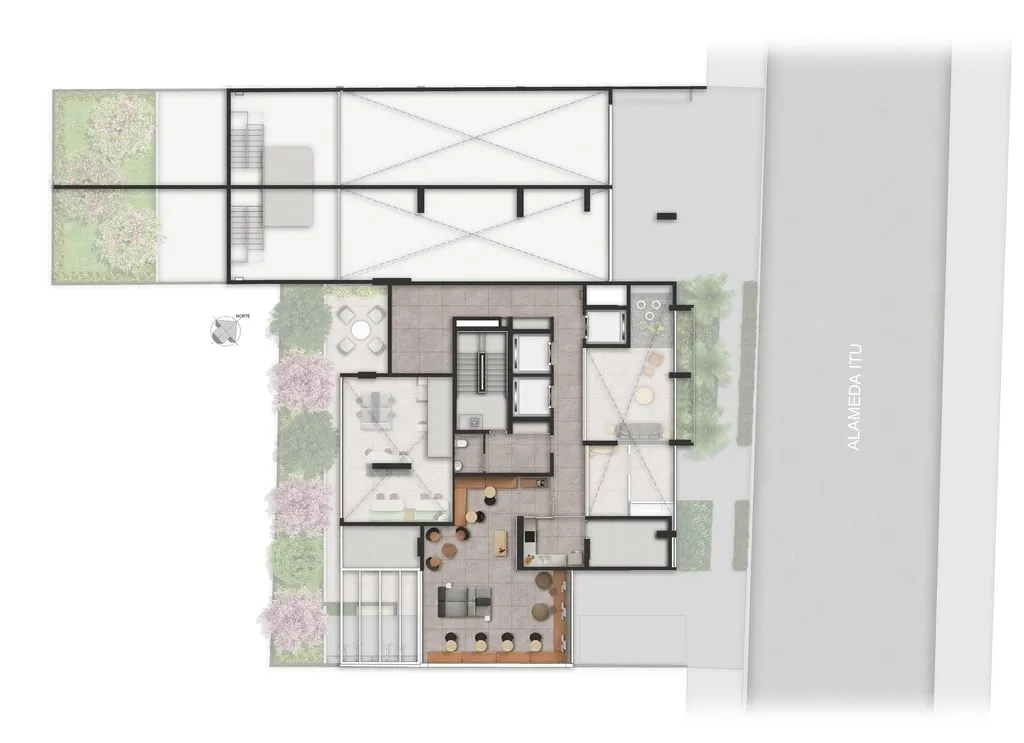 Imagem Um projeto contemporâneo, sofisticado e único, com arquitetura que foge do convencional e biofilia...
