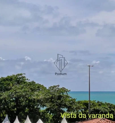 Imagem Flat mobiliado com varanda / sacada e vista para o mar da praia de Tambaú - FL0495