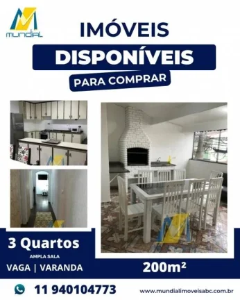 Imagem Vendo Sobrado em Mauá, Bairro Jardim Mauá