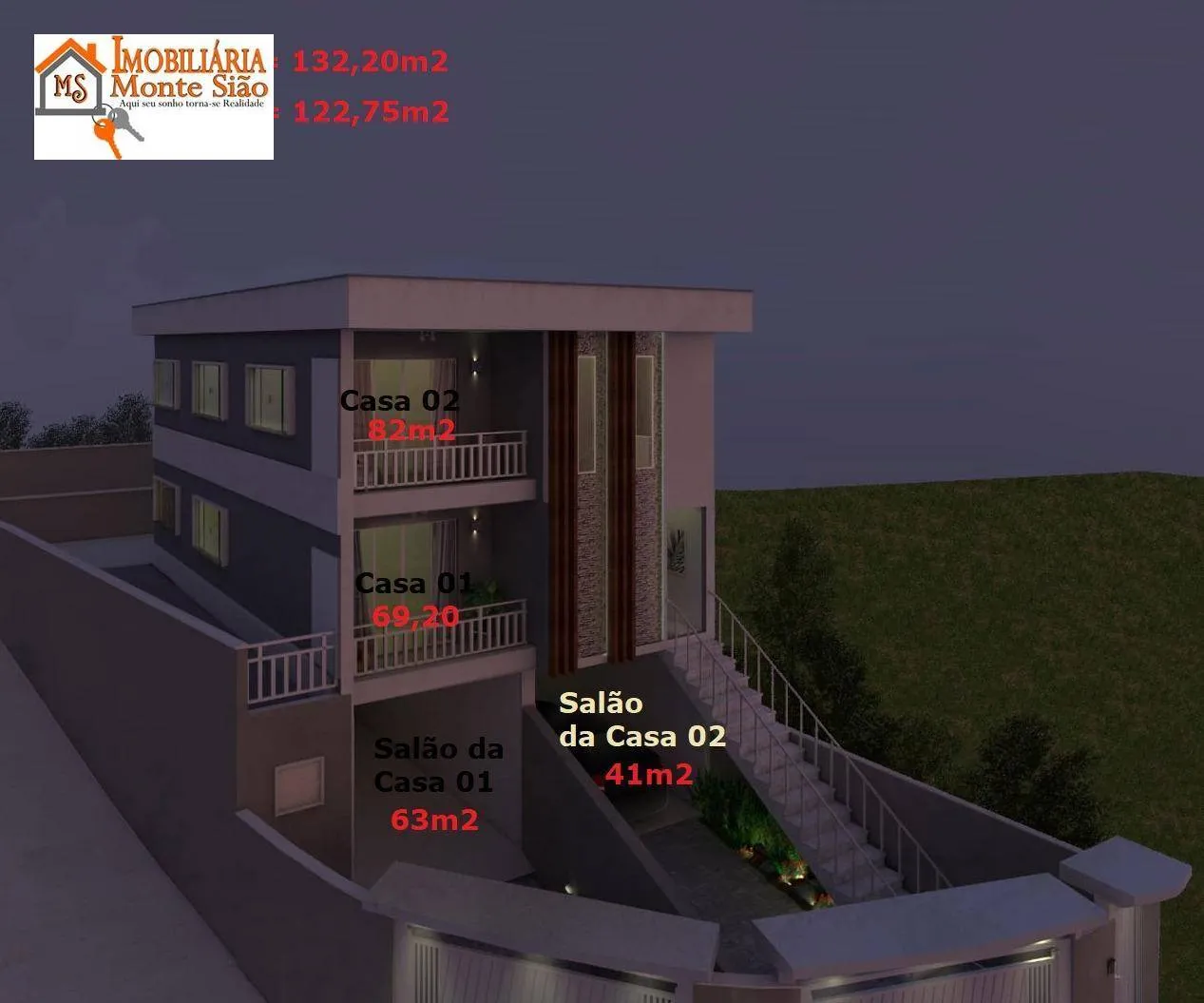 Imagem Casa com 2 dormitórios à venda, 82 m² por R$ 420.000,00 - Bonsucesso - Guarulhos/SP