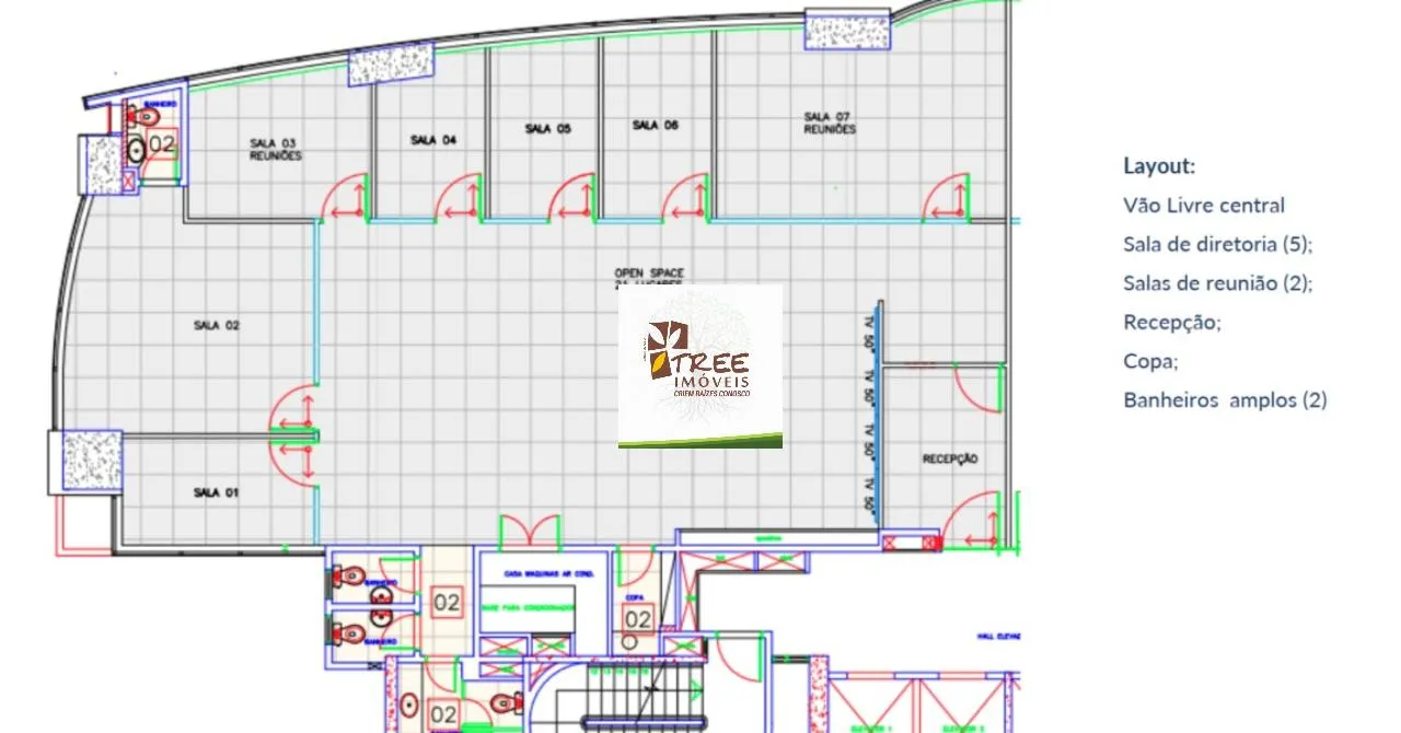 Imagem LOCAÇÃO DE SALA COMERCIAL NO EDIFÍCIO JUSCELINO PLAZA, EM SÃO PAULO/SP, 280m² com 09 salas, 05 toaletes e 08 vagas de estacionamento. CONSULTE-NOS.