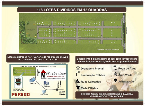 Imagem Terreno à Venda, 497 m² em Vila Macarini - Criciúma