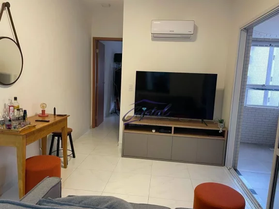 Imagem Apartamento com 1 dormitório à venda, 52 m² por R$ 355.000,00 - Guilhermina - Praia Grande/SP