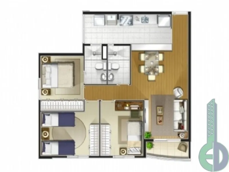 Imagem Condomínio Camerata Mbigucci, apartamento à venda com 3 quartos em Vila Curuçá Santo André SP