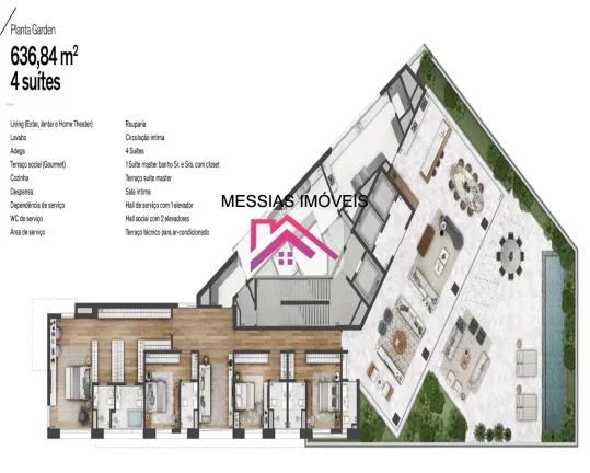 Imagem APARTAMENTOS DE 4 SUITES E 4 VAGAS - ARBOREA ITAIM