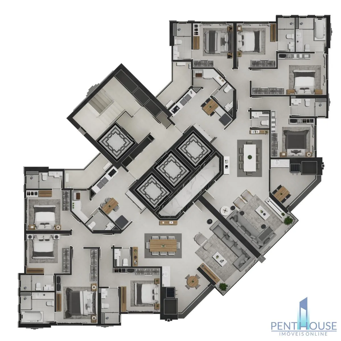 Imagem Apartamento Quadra Mar para Venda em Balneário Camboriú, CENTRO, 4 dormitórios, 4 suítes, 5 banheiros, 3 vagas