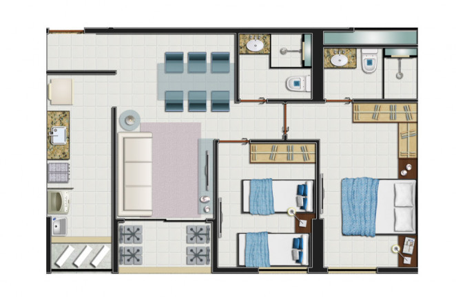 Imagem Apartamento com 3 Quartos à Venda ou Locação, 66 m² em Espinheiro - Recife