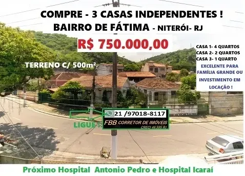 Foto do imóvel Casa com 7 Quartos à Venda, 300 m² em Fátima - Niterói