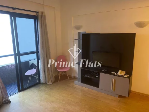 Foto do imóvel Flat disponível para locação no Moema Duplex Life, com 53m², 1 dormitório e 1 vaga em Alameda dos Arapanés