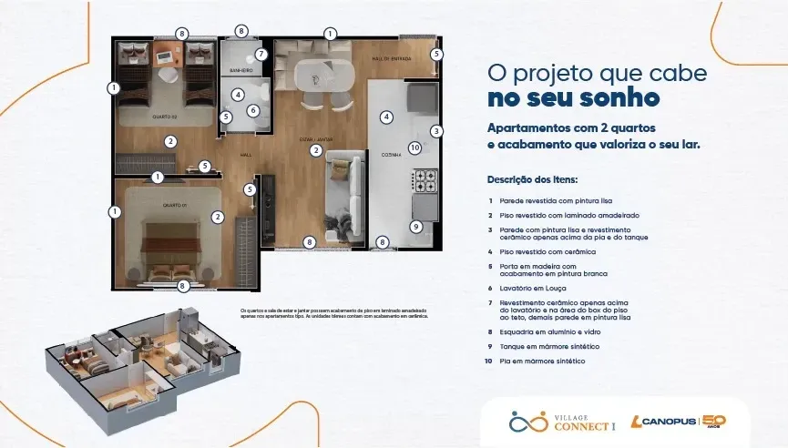 Imagem Apartamento com 2 Quartos à Venda, 43.680 m² em  - 