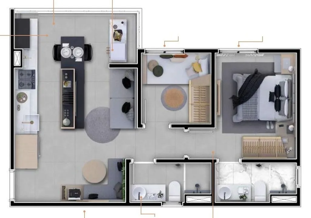 Imagem Apartamento com 2 quartos em Bairro Campestre Santo André SP, comprar apartamento com 2 dormitórios s em Bairro Campestre Santo André SP, apartamento