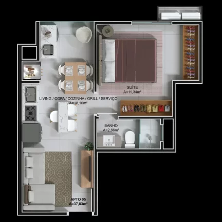 Imagem Ciano Residence - Apartamento à venda no bairro Morretes - Itapema/SC