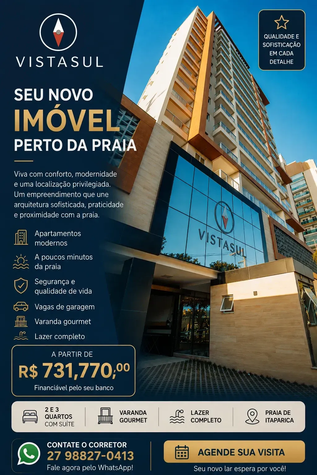 Foto do imóvel Apartamento com 2 Quartos à Venda, 69 m² em Praia de Itaparica, Vila Velha - Espírito Santo